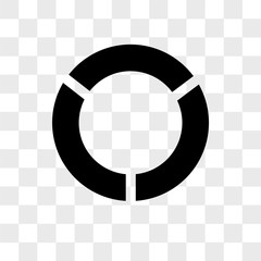 Aufkleber - Pie chart vector icon isolated on transparent background, Pie chart logo design
