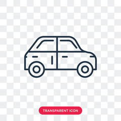 Sticker - Car vector icon isolated on transparent background, Car logo design