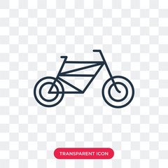 Wall Mural - Bike vector icon isolated on transparent background, Bike logo design