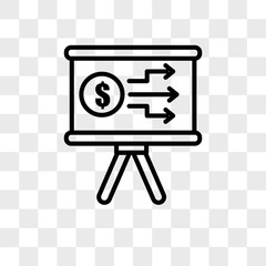 Poster - Presentation vector icon isolated on transparent background, Presentation logo design
