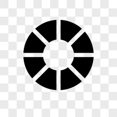 Aufkleber - Pie chart vector icon isolated on transparent background, Pie chart logo design