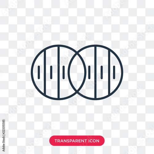 Fotografie, Obraz Opacity vector icon isolated on transparent background, Opacity logo design