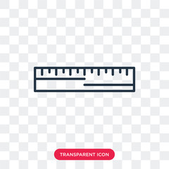 Sticker - Ruler vector icon isolated on transparent background, Ruler logo design