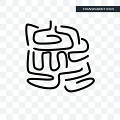 Wall Mural - Small Intestine vector icon isolated on transparent background, Small Intestine logo design