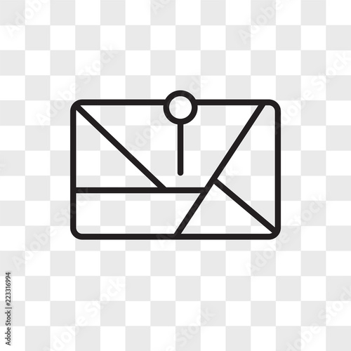 Fotografie, Obraz Pinned vector icon isolated on transparent background, Pinned logo design