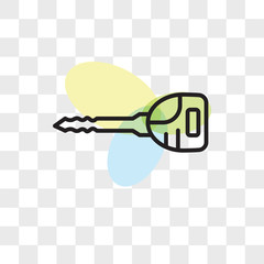 Poster - Key vector icon isolated on transparent background, Key logo design