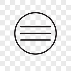 Poster - Menu vector icon isolated on transparent background, Menu logo design
