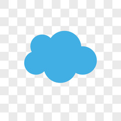 Aufkleber - Cloudes vector icon isolated on transparent background, Cloudes logo design