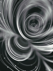 Poster - Magic wavy rings with on a dark background. 3d rendering
