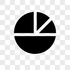 Poster - Pie chart vector icon isolated on transparent background, Pie chart logo design