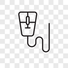 Poster - Computer mouse vector icon isolated on transparent background, Computer mouse logo design