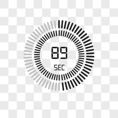 Poster - The 89 seconds vector icon isolated on transparent background, The 89 seconds logo design