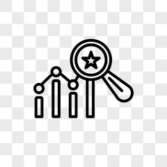 Poster - Analytics vector icon isolated on transparent background, Analytics logo design