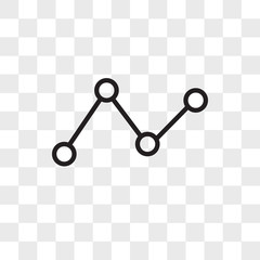 Poster - Graph vector icon isolated on transparent background, Graph logo design