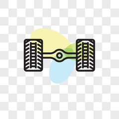 Aufkleber - Wheel alignment vector icon isolated on transparent background, Wheel alignment logo design