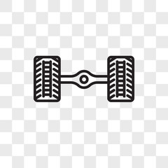 Aufkleber - Wheel alignment vector icon isolated on transparent background, Wheel alignment logo design
