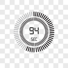 Poster - The 94 seconds vector icon isolated on transparent background, The 94 seconds logo design