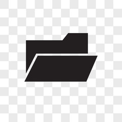 Fototapete - Folder vector icon isolated on transparent background, Folder logo design