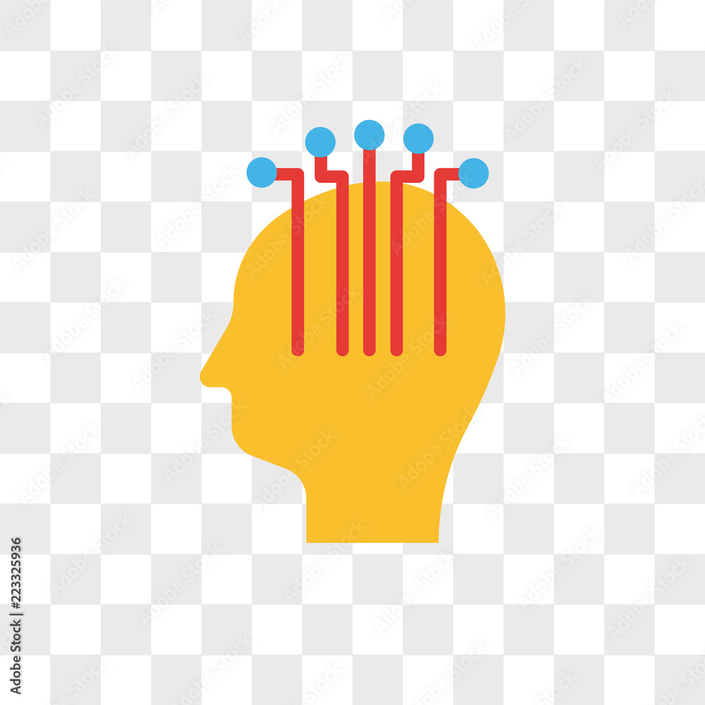 Artificial intelligence vector icon isolated on transparent background, Artificial intelligence logo design