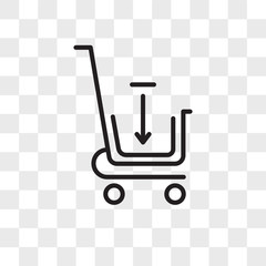 Poster - Add cart vector icon isolated on transparent background, Add cart logo design