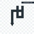 © VectorGalaxy - Down arrow vector icon isolated on transparent background, Down arrow logo design