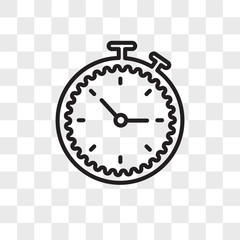 Poster - Stopwatch vector icon isolated on transparent background, Stopwatch logo design