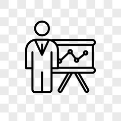 Poster - Presentation vector icon isolated on transparent background, Presentation logo design