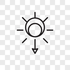 Poster - sunset vector icon isolated on transparent background, sunset logo design
