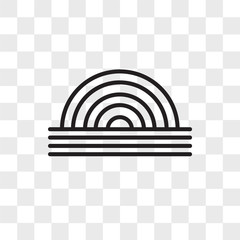 Aufkleber - Rainbow vector icon isolated on transparent background, Rainbow logo design