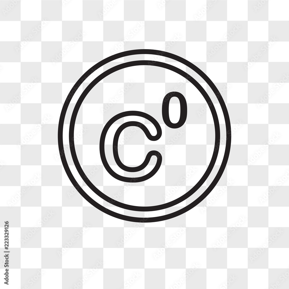Celsius vector icon isolated on transparent background, Celsius logo design