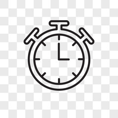 Poster - Timer vector icon isolated on transparent background, Timer logo design