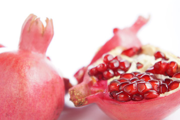 Wall Mural - Pomegranate on white