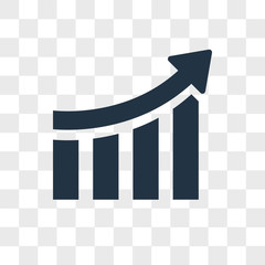Poster - Increase vector icon isolated on transparent background, Increase logo design