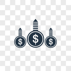 Poster - Profits vector icon isolated on transparent background, Profits logo design