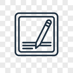 Aufkleber - Pencil vector icon isolated on transparent background, Pencil logo design