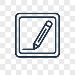 Poster - Pen vector icon isolated on transparent background, Pen logo design