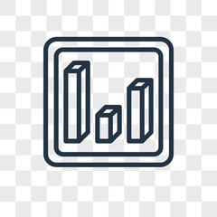 Poster - 3D Bars vector icon isolated on transparent background, 3D Bars logo design