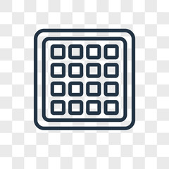 Aufkleber - Grid vector icon isolated on transparent background, Grid logo design