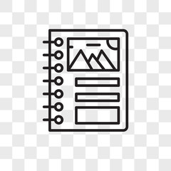 Poster - Binding vector icon isolated on transparent background, Binding logo design