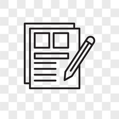 Poster - Sketch vector icon isolated on transparent background, Sketch logo design