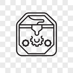 Poster - 3d printing vector icon isolated on transparent background, 3d printing logo design