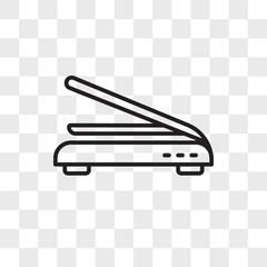 Poster - Scanner vector icon isolated on transparent background, Scanner logo design