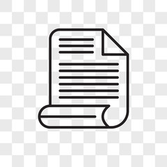 Fototapete - Paper vector icon isolated on transparent background, Paper logo design