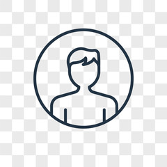 Poster - User vector icon isolated on transparent background, User logo design