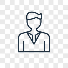 Poster - User vector icon isolated on transparent background, User logo design