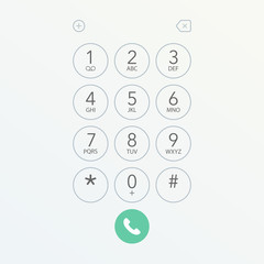 Poster - smartphone dial keypad screen vector illustration.