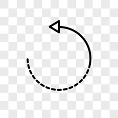 Poster - Rotate vector icon isolated on transparent background, Rotate logo design