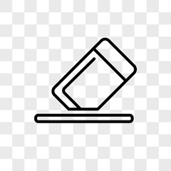 Poster - Eraser vector icon isolated on transparent background, Eraser logo design