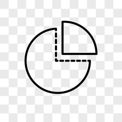 Aufkleber - Segment vector icon isolated on transparent background, Segment logo design