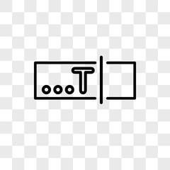 Aufkleber - Type vector icon isolated on transparent background, Type logo design